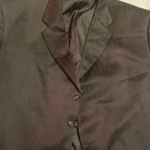 Black Vanetti Striped suit jacket sz 55R